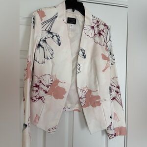Simply Styled Open Blazer Floral Long Sleeve Stretchy Medium